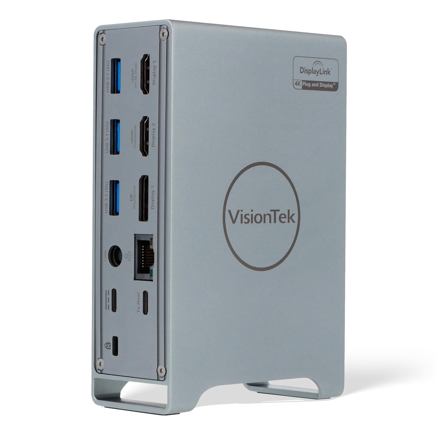 VisionTek VT7100 11in1 Docking Station Triple Monitor 4k - x2 HDMI, x1 DisplayPort, 100W PD Port, x4 3.1 USB-A, x2 USB-C, Audio