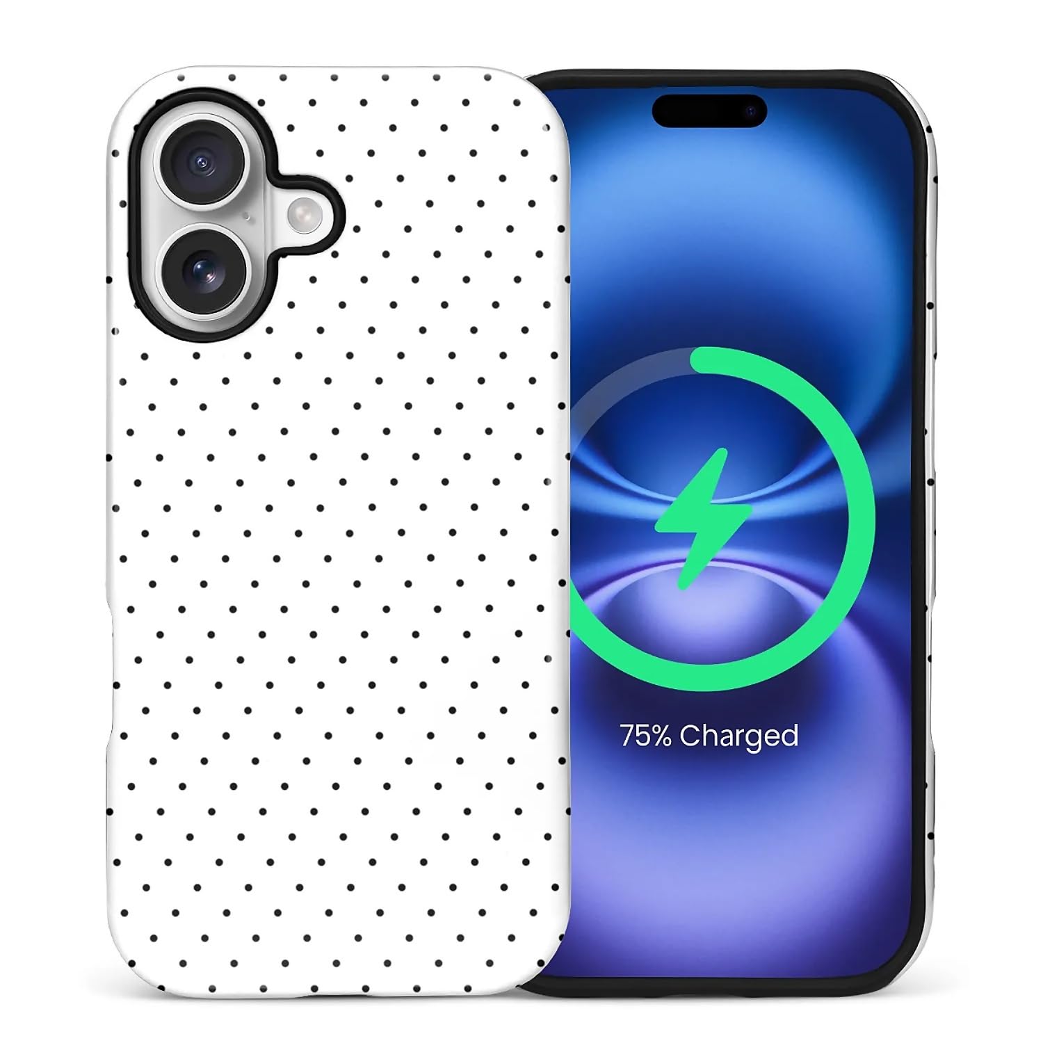 casesok for iPhone 17 Case,Compatible with MagSafe,Cute Fashion Polka Dot Pattern Design for Women Girl,Soft TPU Durable Protect