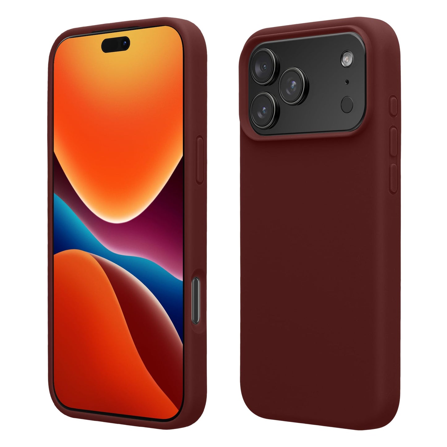kwmobile Case Compatible with Apple iPhone 17 Pro Max Case - TPU Silicone Phone Cover with Soft Finish - Bordeaux Violet
