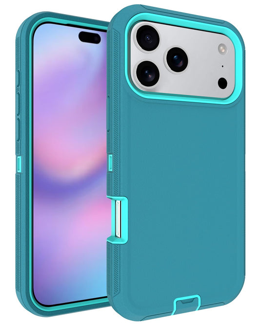 Aliruke for iPhone 17 Pro Max Case, 3-Layer 16ft Drop Protection, with Dustproof Port Cover, Full-Body Non-Slip Shockproof, Rugg
