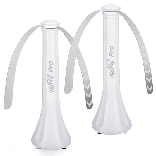 Fly Fans for Tables, Outdoor Fly Repellent Fna (White, 2 Pack)