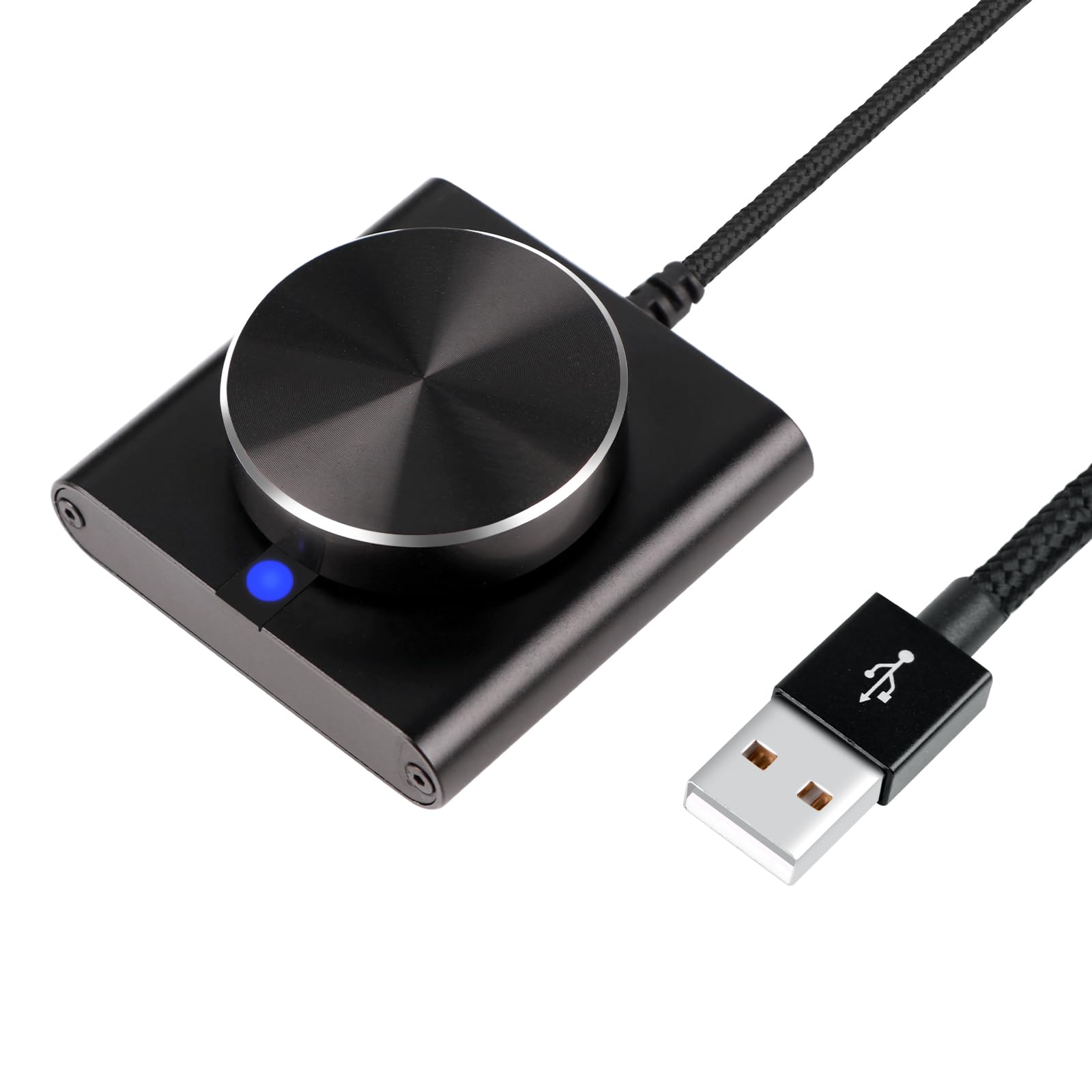 USB Volume Control Knob for PC: External Media Adjustment Controller - Metal Shell Computer Audio Adjuster Controls Support Win7