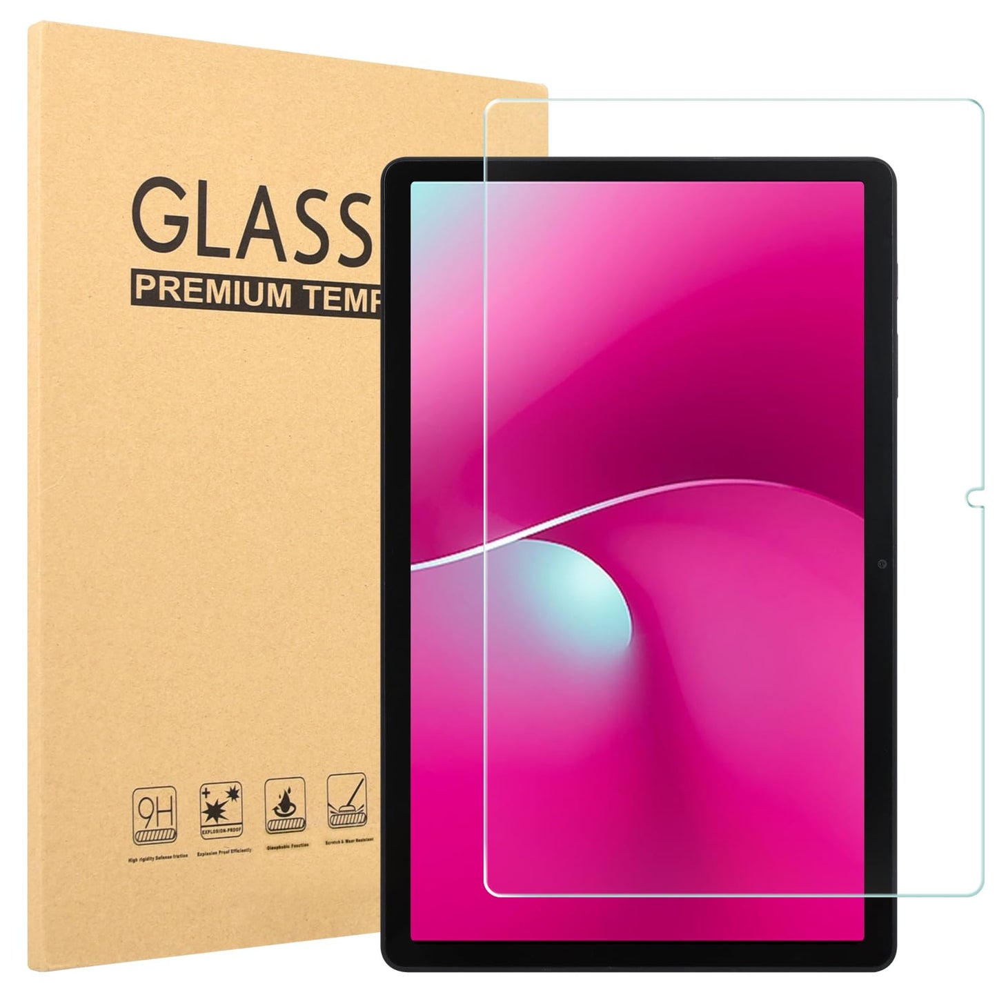 Caweet Screen Protector for T-Mobile Revvl Tab 2 Tablet 10.1 inch 2025 Released, 9H Hardness HD Tempered Glass Film Guard, 1 Pac