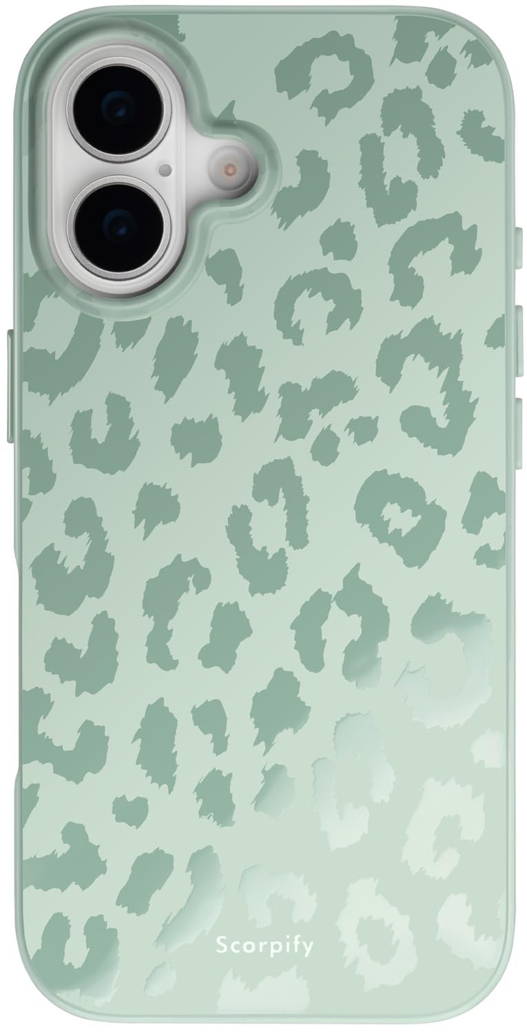 SCORPIFY for iPhone 17 Case [Compatible with MagSafe] with Matte Fog Leopard Cheetah Print Design, Cute Magnetic Phone Cover for
