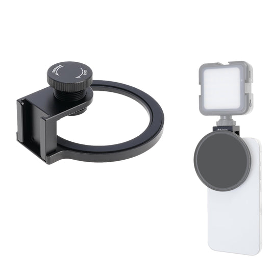 FOTGA Clip-on 67mm Thread Lens Filter Adapter for iPhone 17 14 15 16 Pro Max Smartphone Cell Phone,Cold Shoe Mount for Micrphone