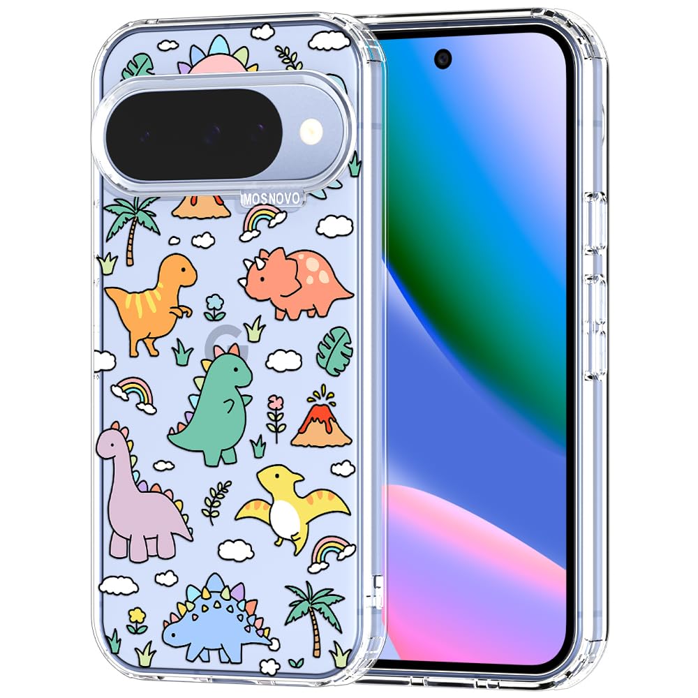 MOSNOVO Case for Google Pixel 10 & Pixel 10 Pro, [Buffertech 6.6ft Military-Grade Drop Protection] [Anti Peel Off Tech] Clear TP