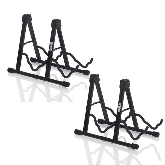 Rok-It A-Frame Double Guitar Stand Two Pack, Holds Most Standard Electric and Acoustic Guitars (2PK-RI-GTRAU2X)