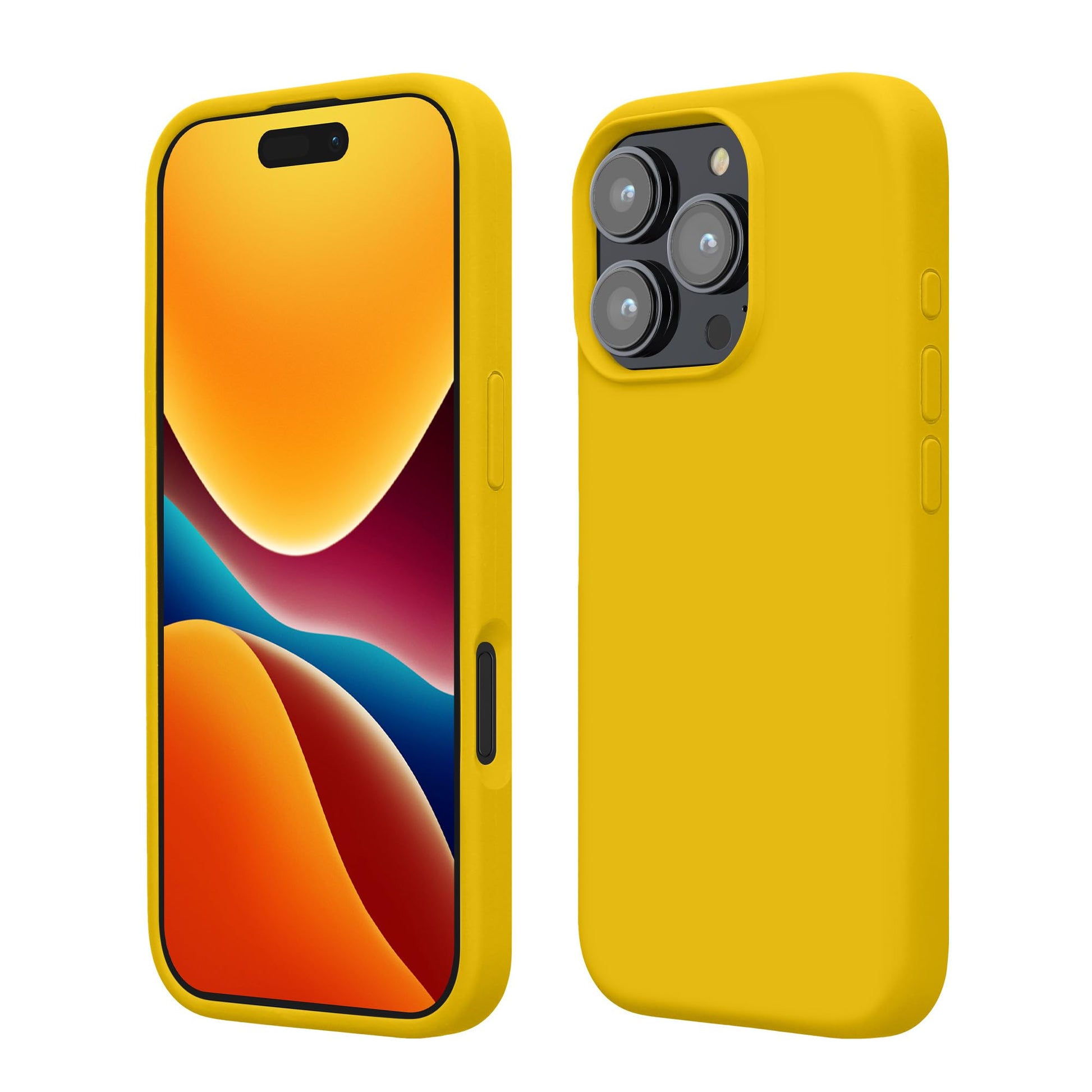 kwmobile Case Compatible with Apple iPhone 16 Pro Case - TPU Silicone Phone Cover with Soft Finish - Radiant Yellow