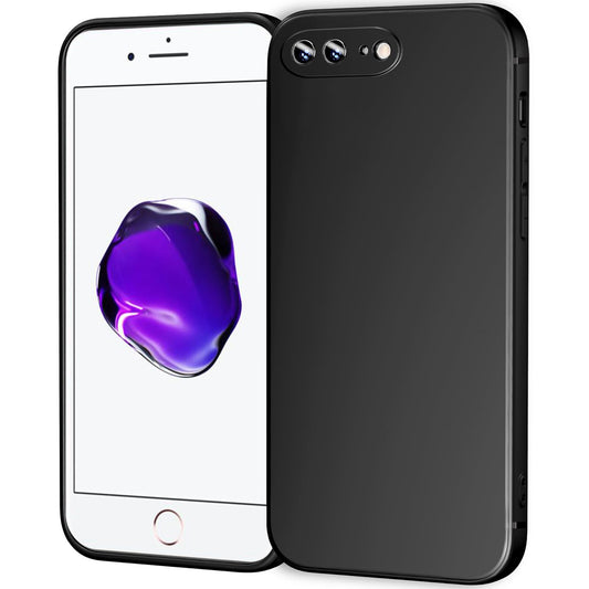 TENOC Phone Case Compatible with iPhone 7 Plus & iPhone 8 Plus, Black Case Anti-Fingerprint Protective Bumper Matte Cover for 5.
