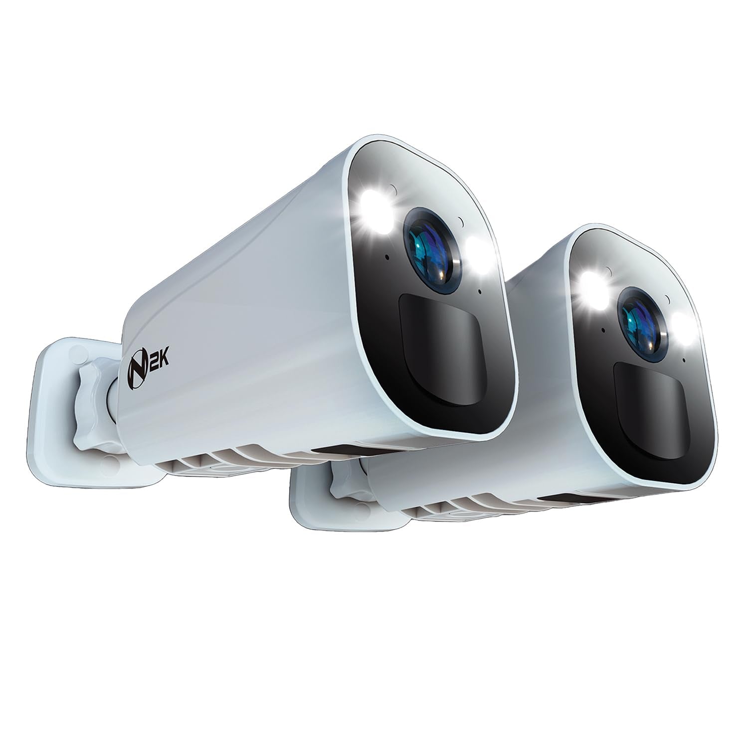 Night Owl Wire Free 2K HD Indoor/Outdoor Deterrence Cameras with 2-Way Audio (2-Pack)