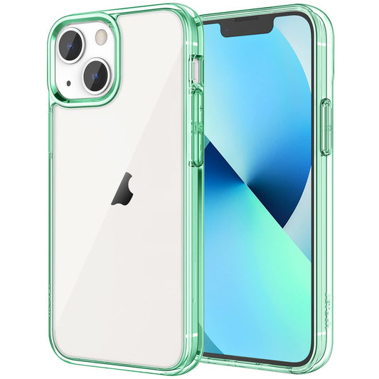 JETech Case for iPhone 13 6.1-Inch, Non-Yellowing Shockproof Phone Bumper Cover, Anti-Scratch Clear Back (Midnight Green)