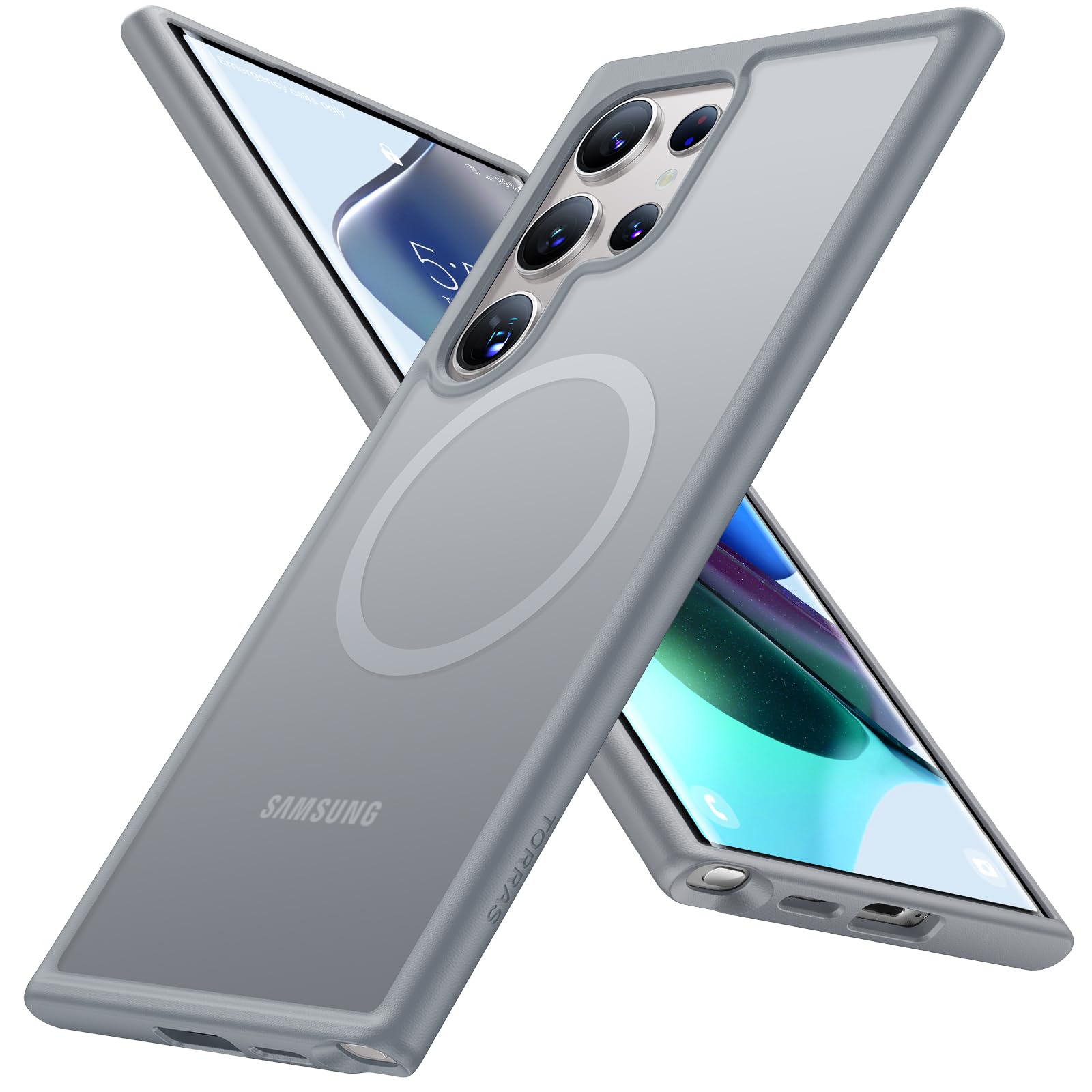 TORRAS Magnetic Shockproof for Galaxy S24 Ultra Cas, 18N Strong Magnetic, 12 FT Mil-Grade Protection, Fit for MagSafe, Protectiv
