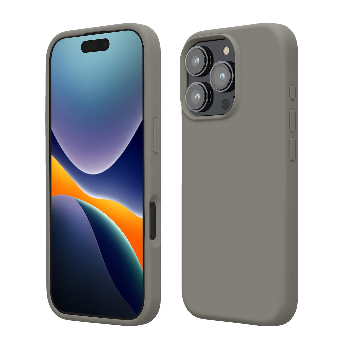 kwmobile Case Compatible with Apple iPhone 16 Pro Case - TPU Silicone Phone Cover with Soft Finish - Stone Dust