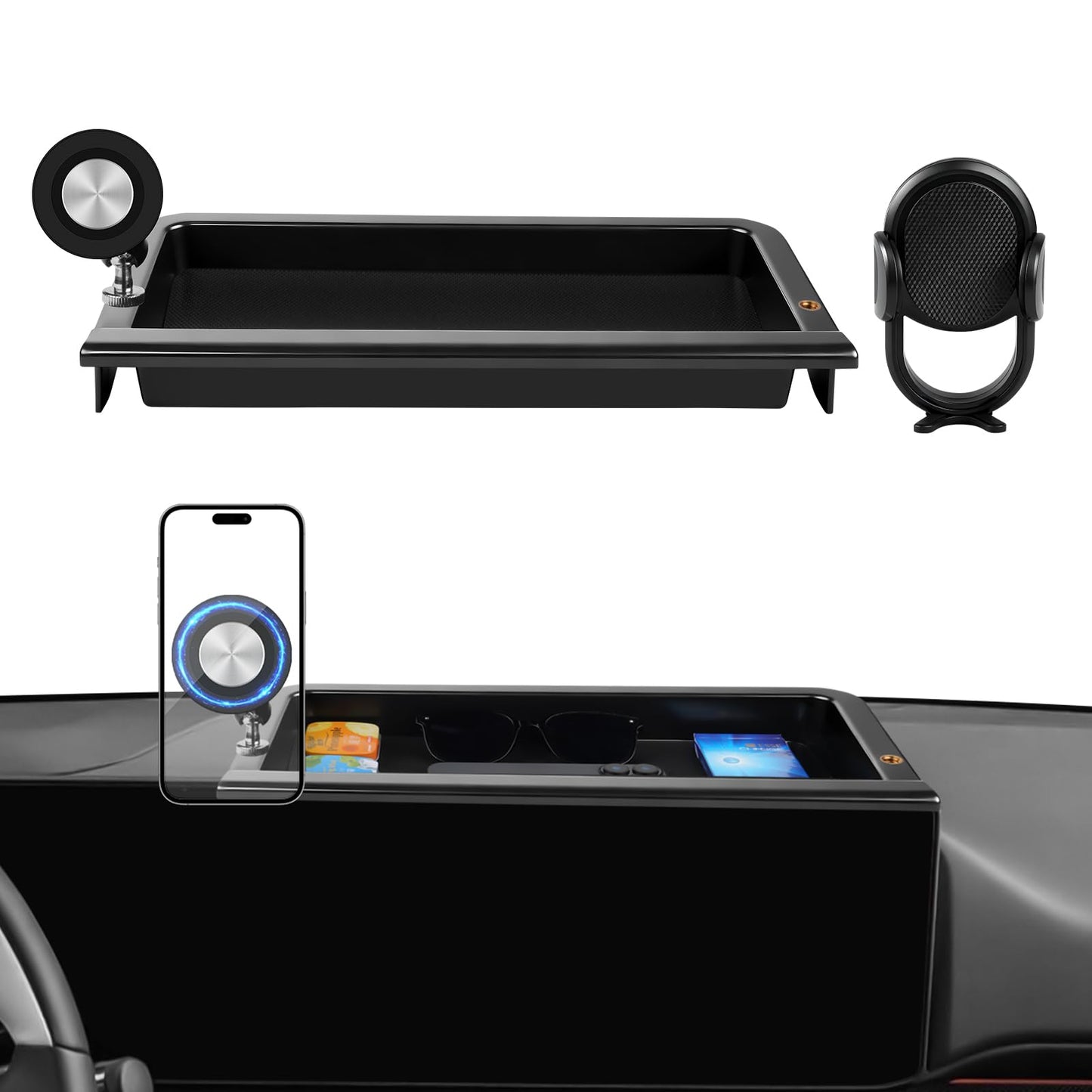 Karltys Upgraded 360 Rotation Magnetic Phone Holder Organizer for Kia K4 2025 2026 Accessories, [Screen Organizer & Magnetic] Ph