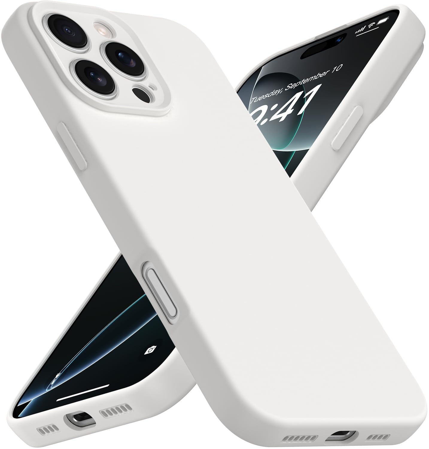 iYavvort Compatible with iPhone 16 Pro Case, Liquid Silicone Upgrade [Camera Protection] [Soft Anti-Scratch Microfiber Lining] S