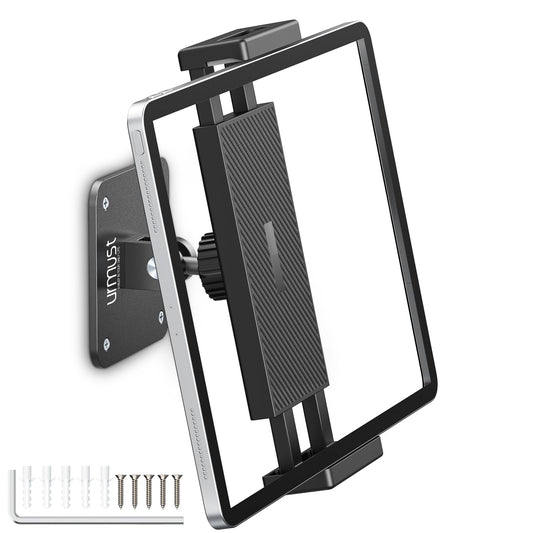Urmust Universal Tablet Wall Mount Holder, 360 Adjustable, for 4.7-13 Devices, iPad, Galaxy Tab,Sturdy Aluminum Wall Phone Holde