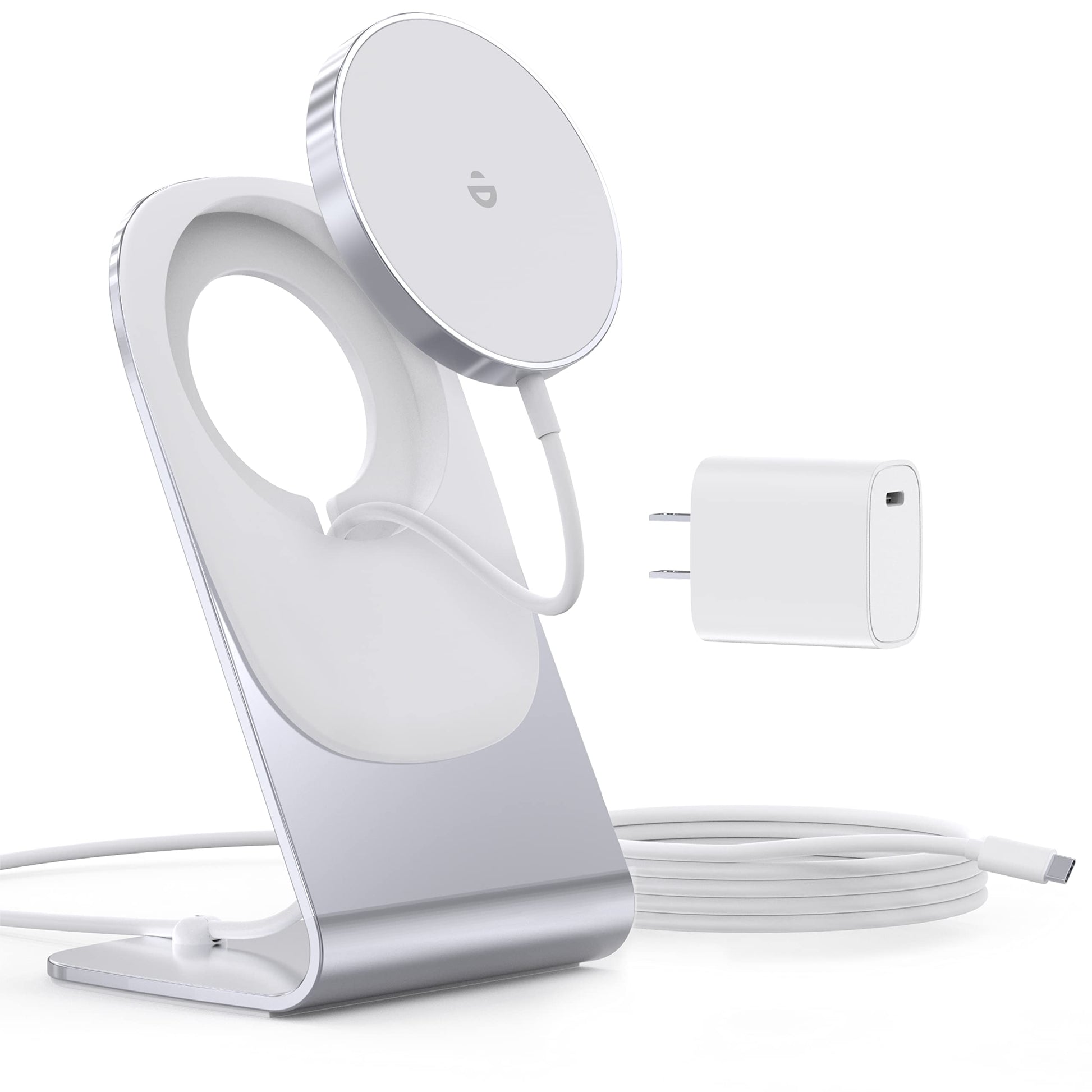 Magnetic Wireless Charger for iPhone 17/16/15/14/13/12 - Mag Charger+20W USB C Adapter, Fast Wireless Charging Stand/Pad with 5f