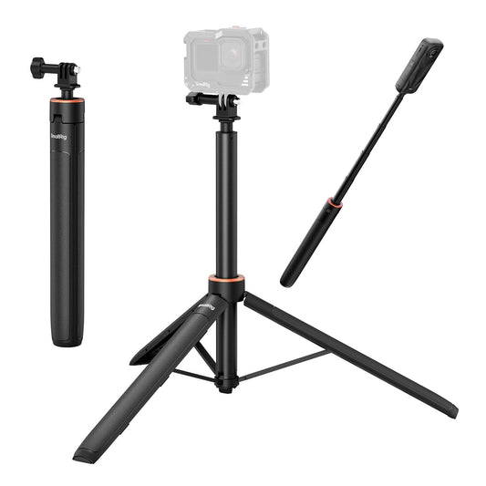 SmallRig 59 Extendable Selfie Stick Tripod for GoPro Hero 13/12/11, for DJI Action 6/5 Pro/4, for DJI Pocket 3, for Xtra Muse, f
