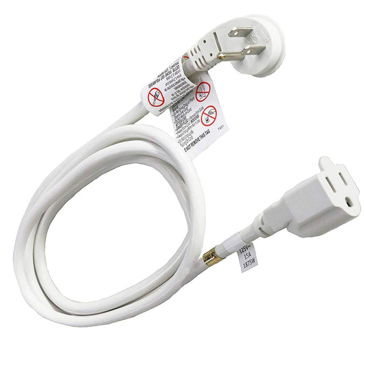 FIRMERST 1875W 10 Feet Extension Cord Heavy Duty Low Profile White 15A