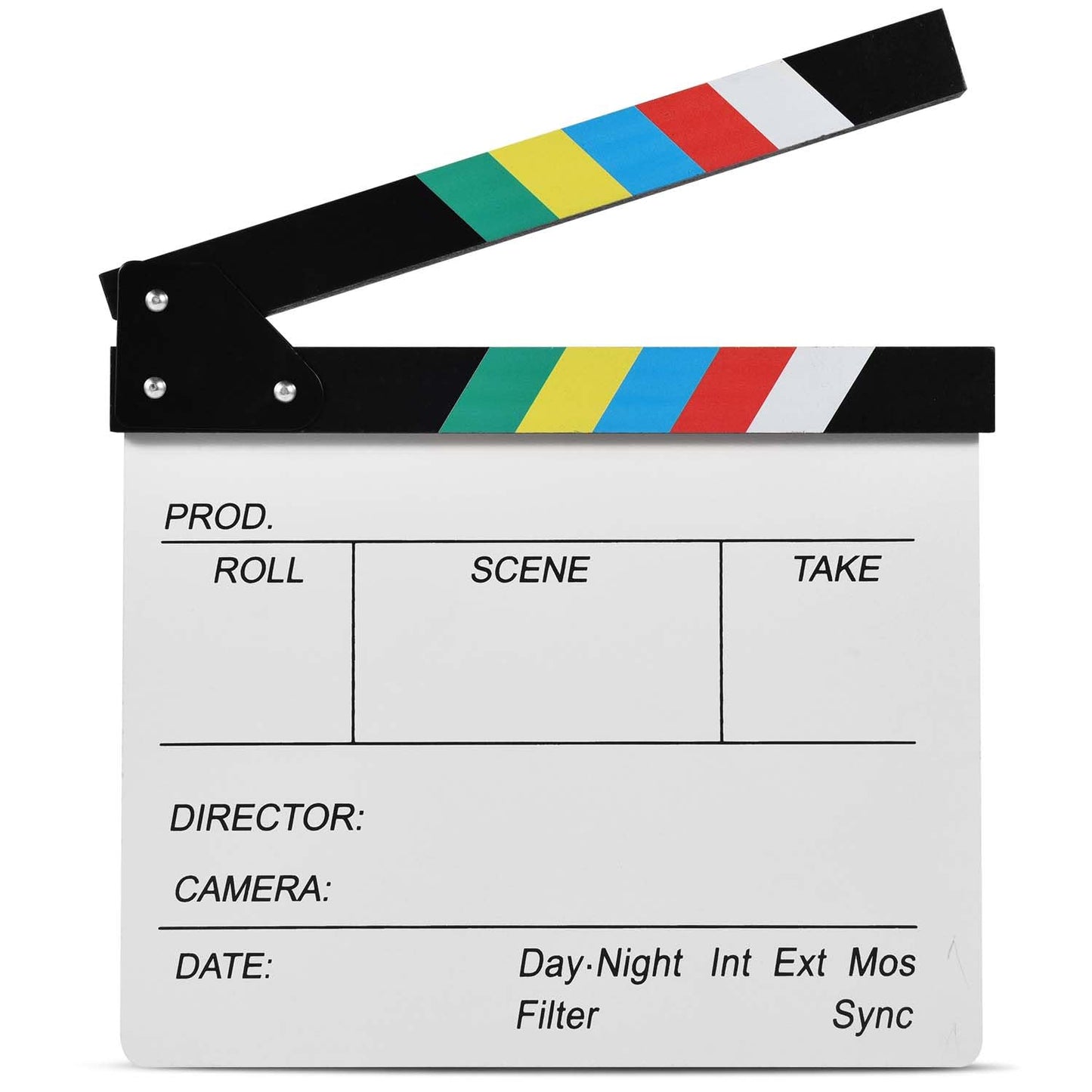 KISEER 12 x11  Movie Film Clap Board Wooden Movie Clapboard Film Clapper Board (Colorful)