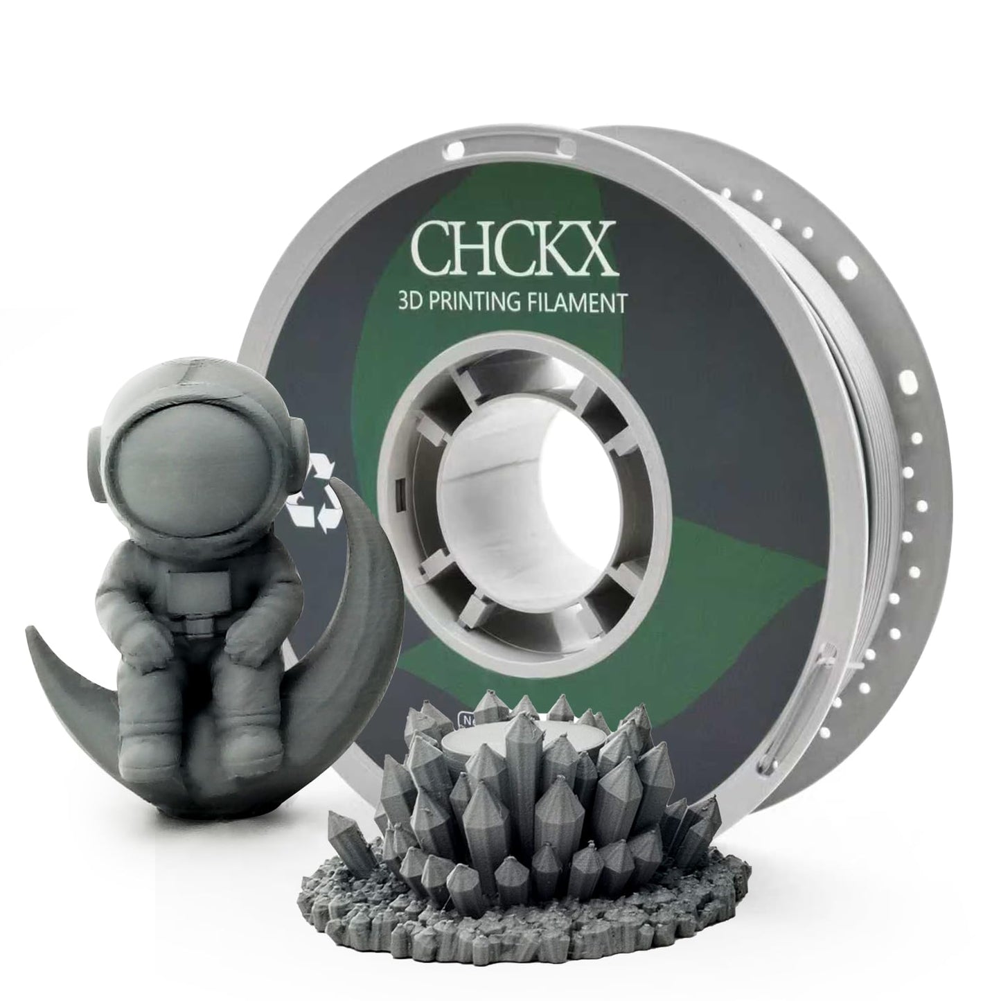 CHCKX PETG Glass Fiber 3D Printer Filament, Dimensional Accuracy +/- 0.03 mm, 1kg Spool(2.2lbs), 1.75 mm Fit for Most 3D Printer