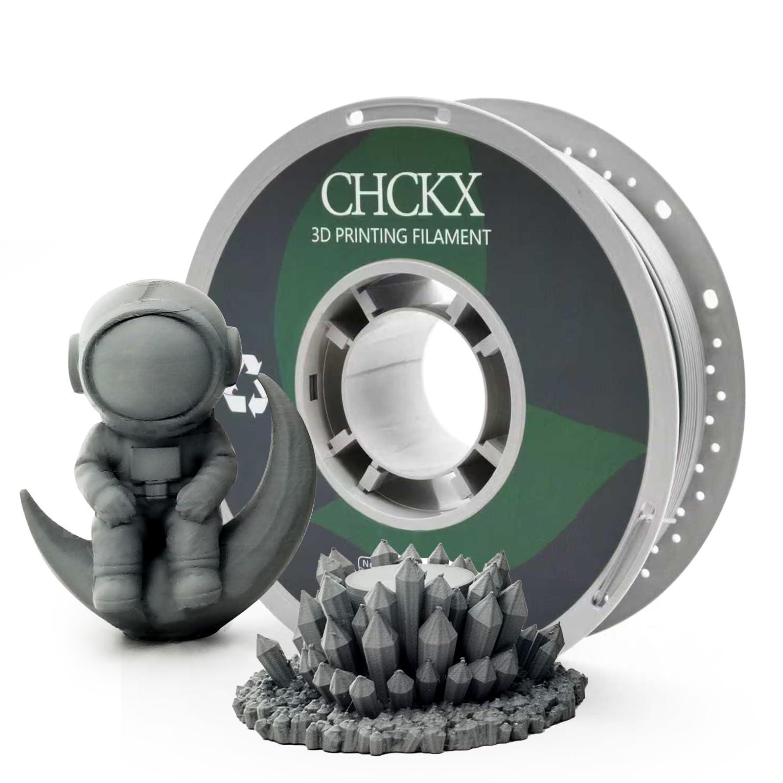 CHCKX PETG Glass Fiber 3D Printer Filament, Dimensional Accuracy +/- 0.03 mm, 1kg Spool(2.2lbs), 1.75 mm Fit for Most 3D Printer