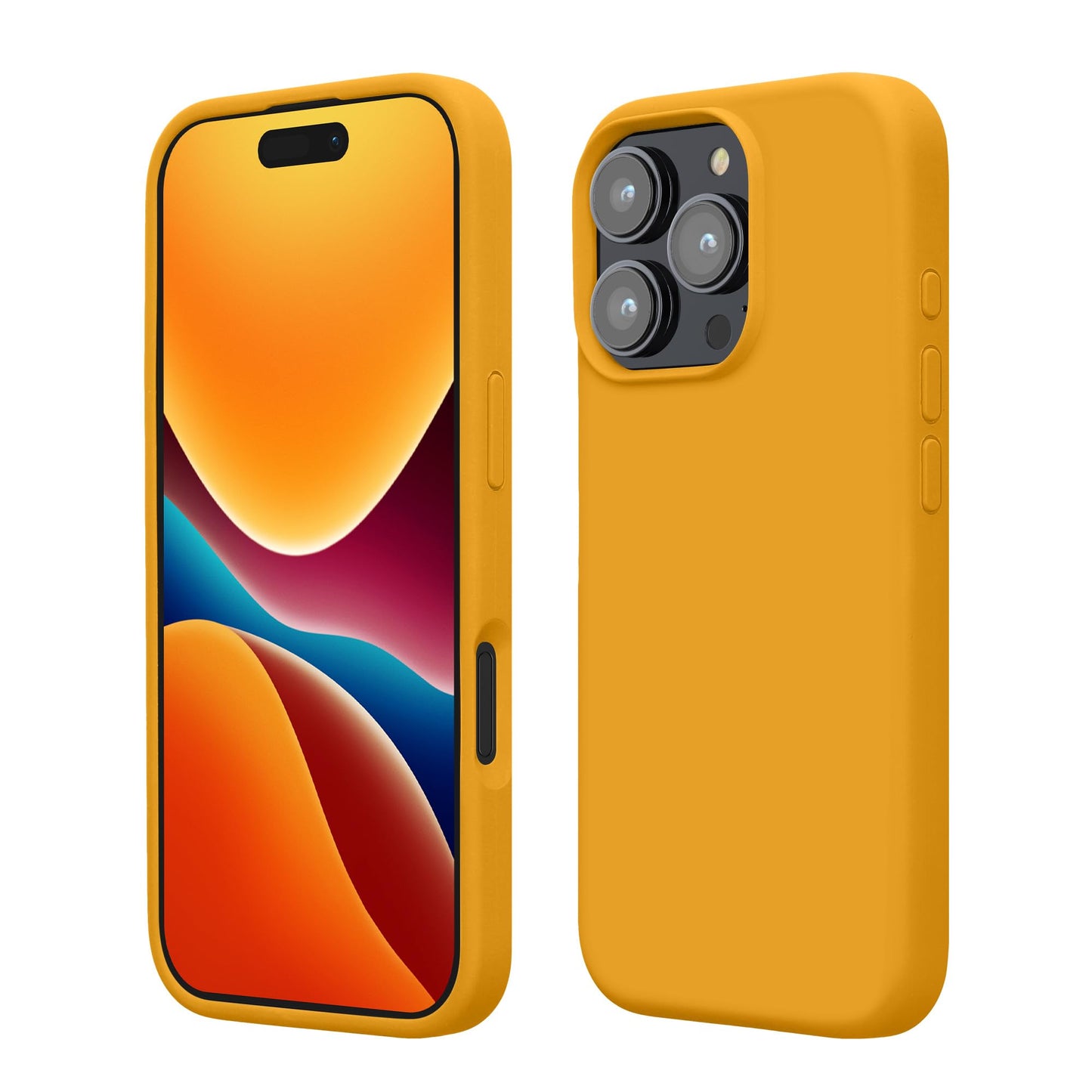 kwmobile Case Compatible with Apple iPhone 16 Pro Case - TPU Silicone Phone Cover with Soft Finish - Mango