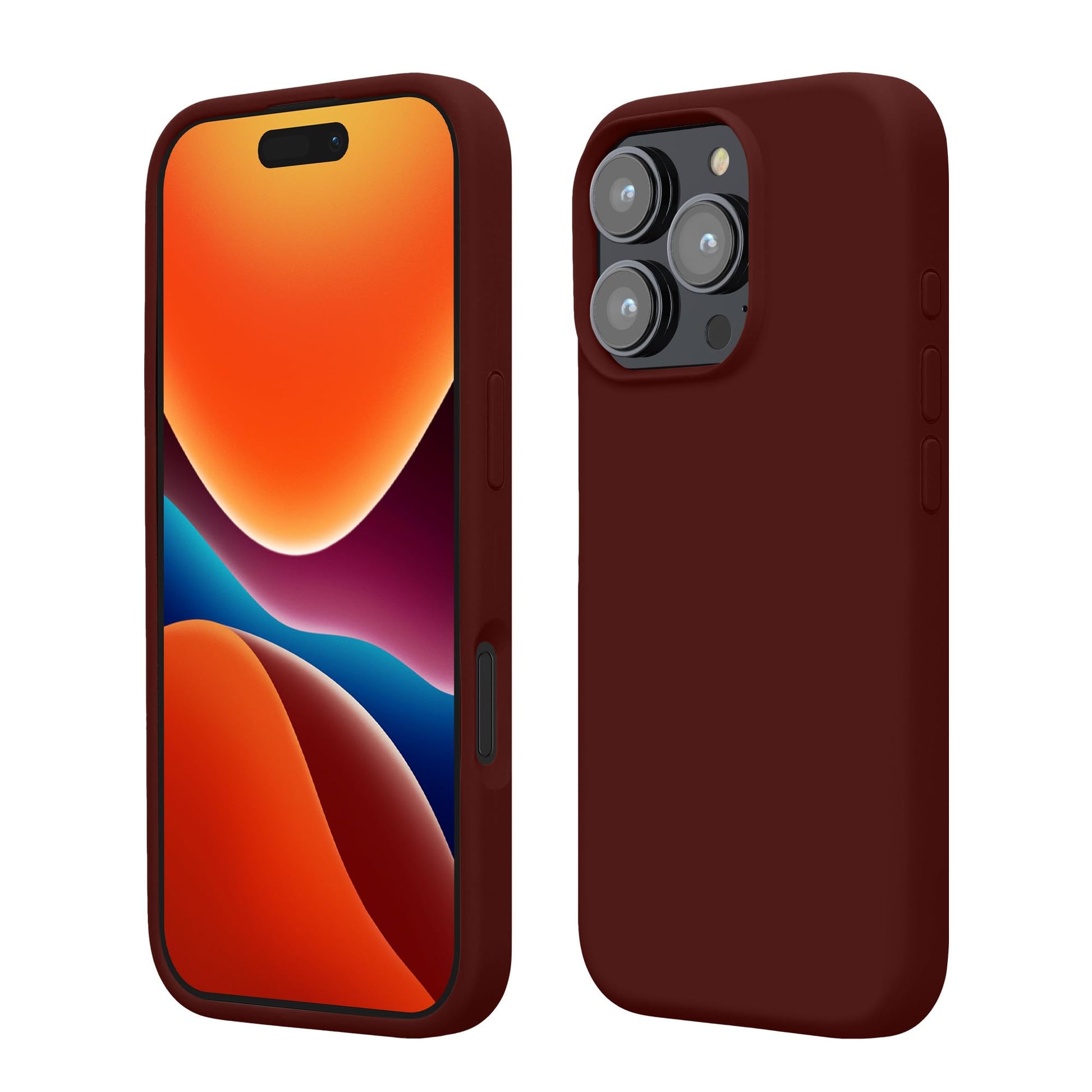 kwmobile Case Compatible with Apple iPhone 16 Pro Case - TPU Silicone Phone Cover with Soft Finish - Tawny Red