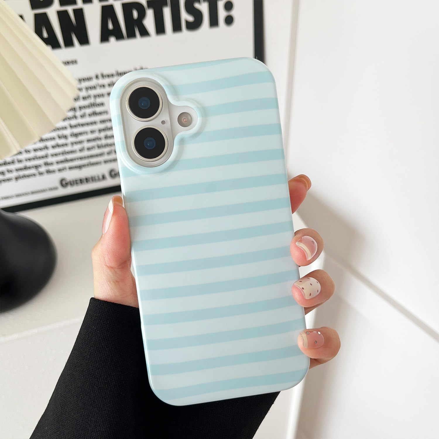 ZTOFERA for iPhone 17 Case with Geometric Horizontal Stripes,Cute Fashion Simple Line Pattern for Women Men,Soft TPU Slim Glossy
