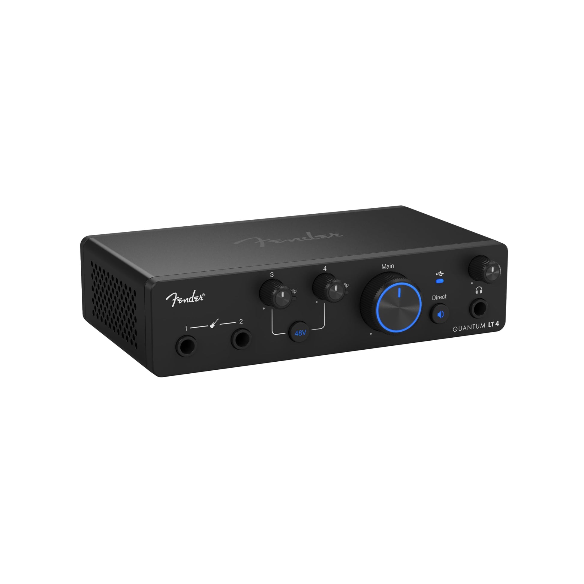 Fender Quantum LT 4 | 4x2 USB-C Audio Interface for Music Production, Dual MAX-HD Mic Preamps, Dual Instrument Inputs, Low-Laten