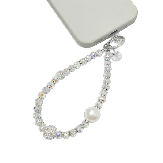 Cute Phone Wrist Strap Chic Beaded Cellphone Lanyard with Tether Tab Phone Charm Grip Strap for PhoneBag Purses Keys (Glitter Co