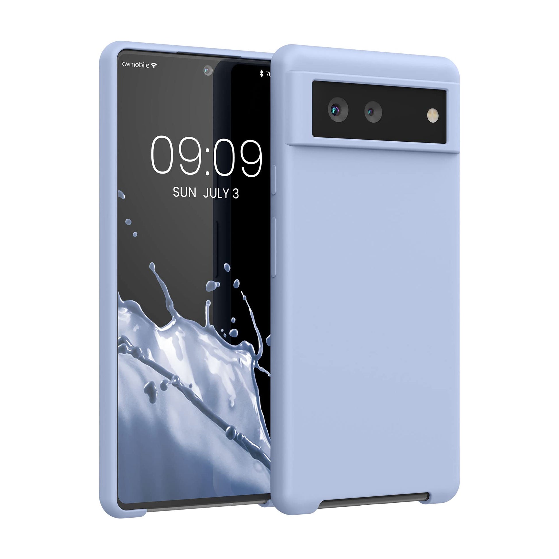 kwmobile Case Compatible with Google Pixel 6 Case - TPU Silicone Phone Cover with Soft Finish - Light Blue Matte