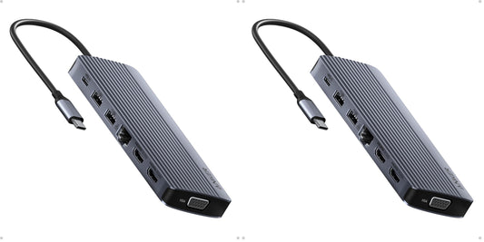 Anker Laptop Docking Station, 14 in 1 USB C Hub, Triple Display with 2 x 4K HDMI, 1080p VGA, 80W Power Delivery, 5Gbps USB-A/C D