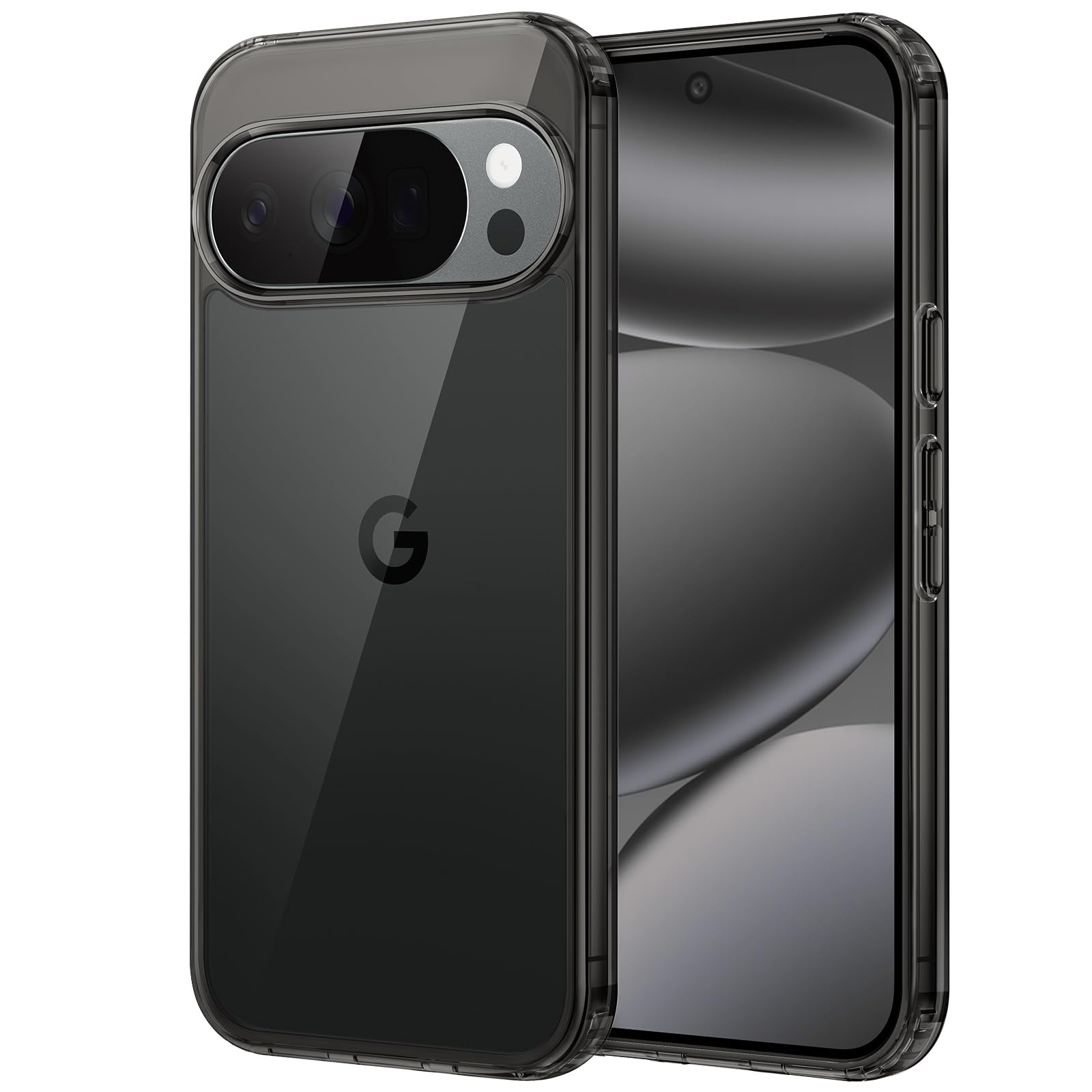 JETech Case for Google Pixel 10 Pro XL 2025, Non-Yellowing Bumper Protective Phone Cover, Anti-Scratch Hard PC Back (Obsidian)
