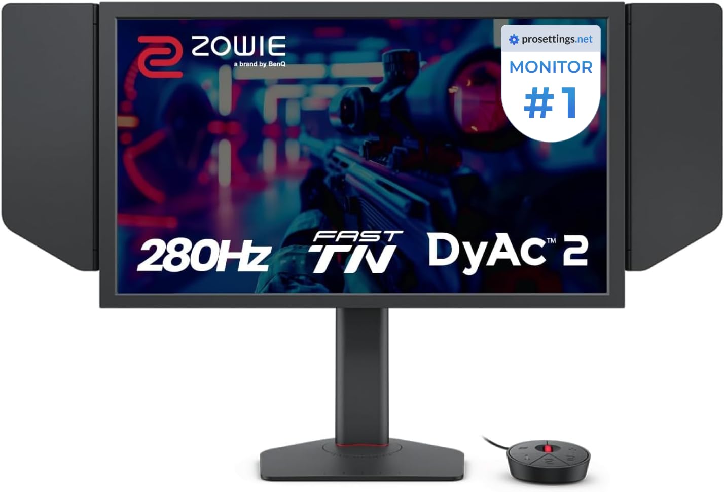 BenQ Zowie XL2546X+ 24.1 Fast TN 280Hz Gaming Monitor for Esports, Motion Clarity DyAc 2, 1080p, XL Setting to Share, S Switch,