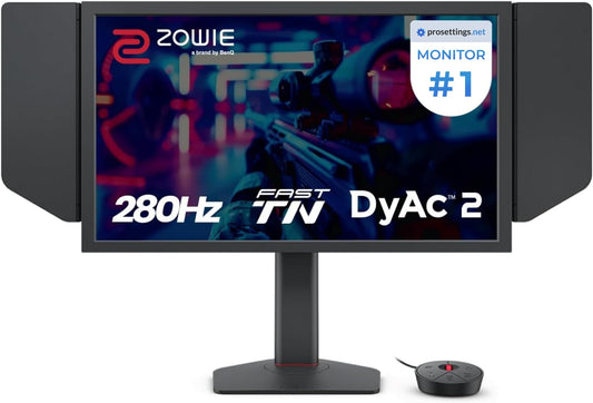 BenQ Zowie XL2546X+ 24.1 Fast TN 280Hz Gaming Monitor for Esports, Motion Clarity DyAc 2, 1080p, XL Setting to Share, S Switch,