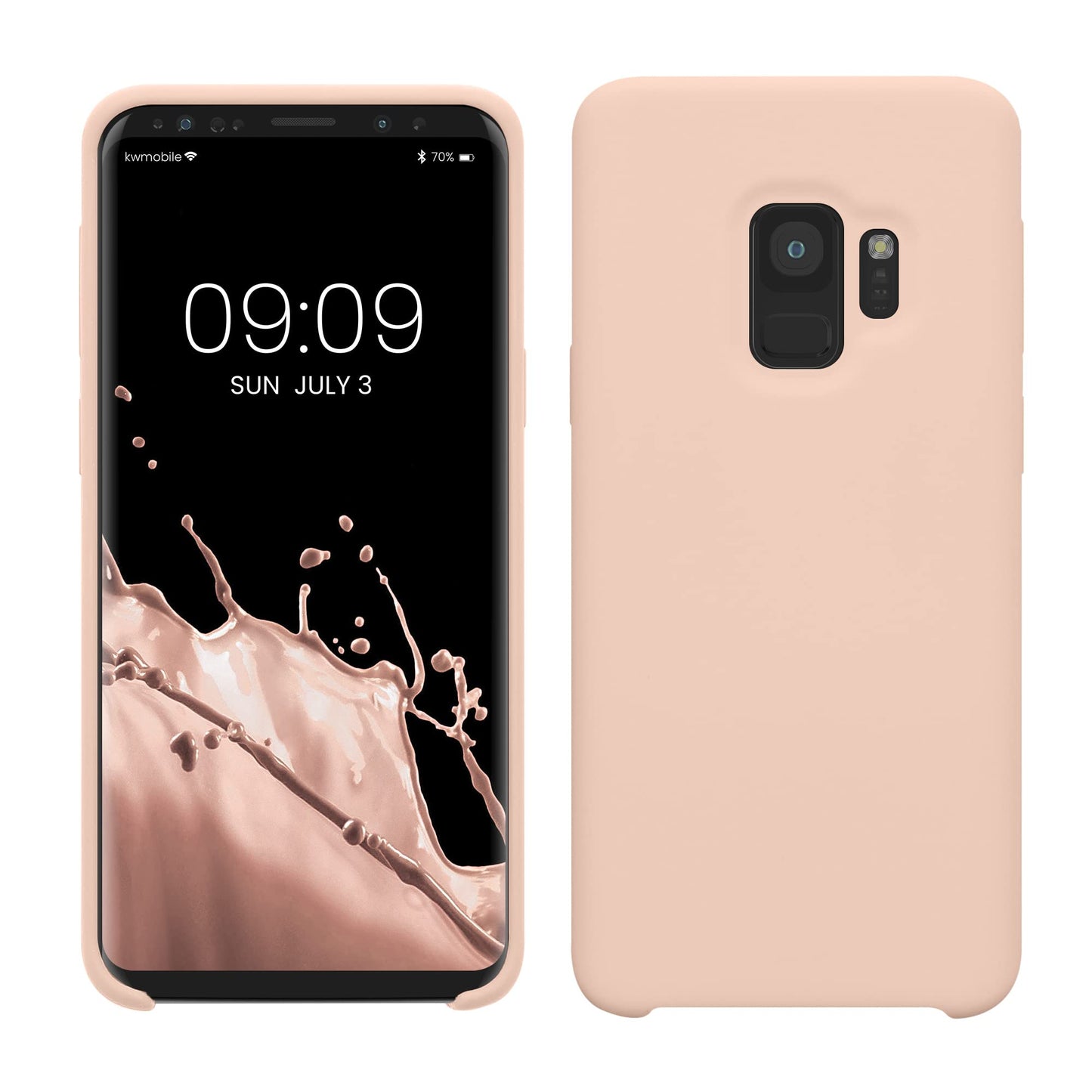 kwmobile Case Compatible with Samsung Galaxy S9 Case - TPU Silicone Phone Cover with Soft Finish - Coconut Swirl