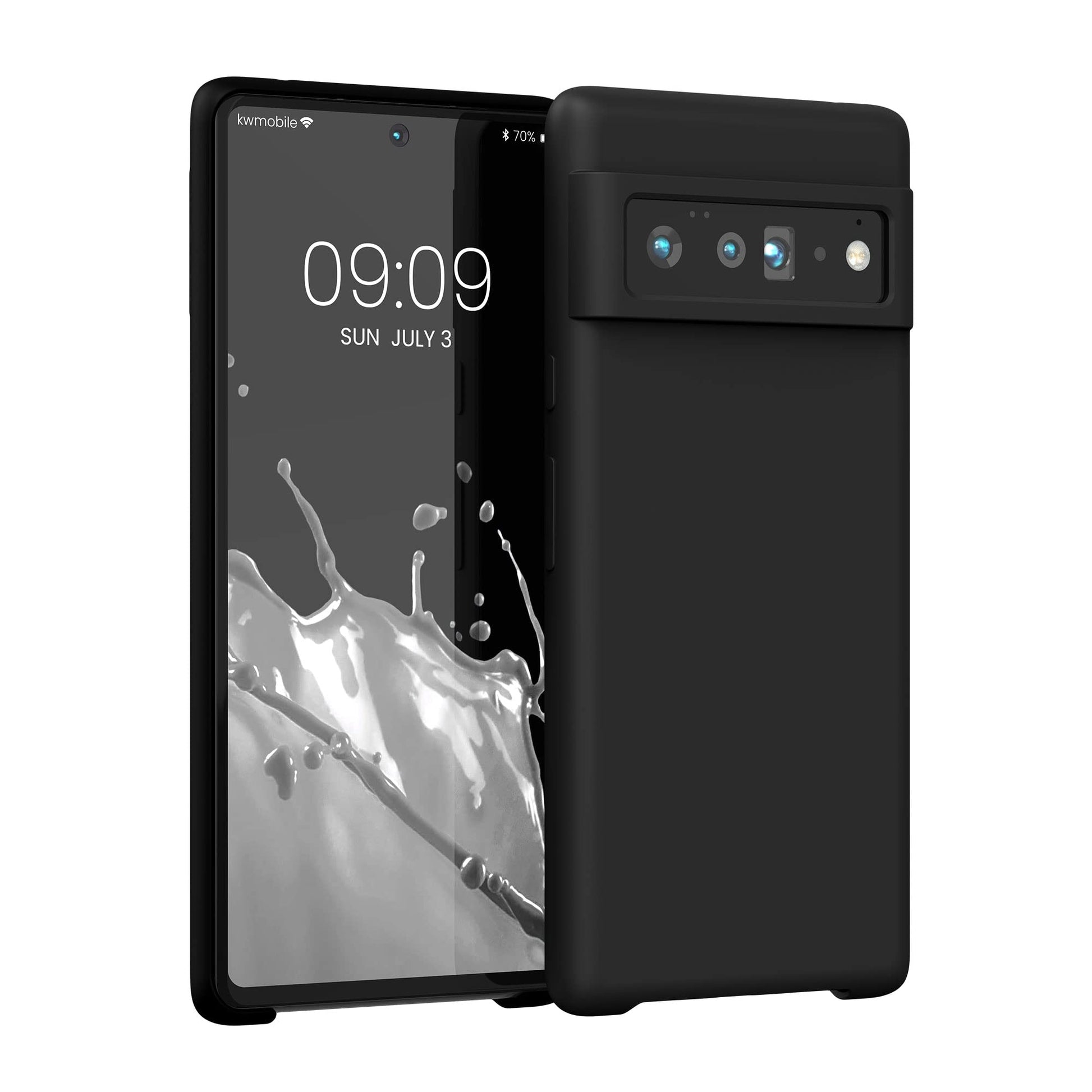 kwmobile Case Compatible with Google Pixel 6 Pro Case - TPU Silicone Phone Cover with Soft Finish - Black