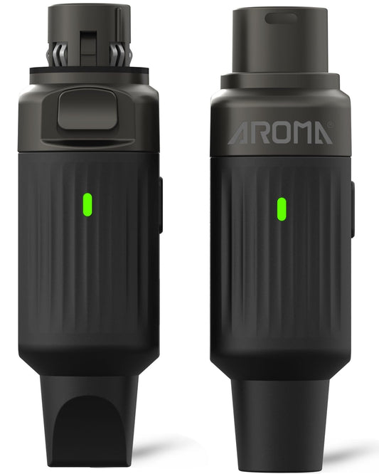 Ulumac Aroma 2.4GHz Wireless XLR Transmitter and Receiver, 130ft Range, 7-Channel, 10H Battery, Plug & Play, Wireless Microphone