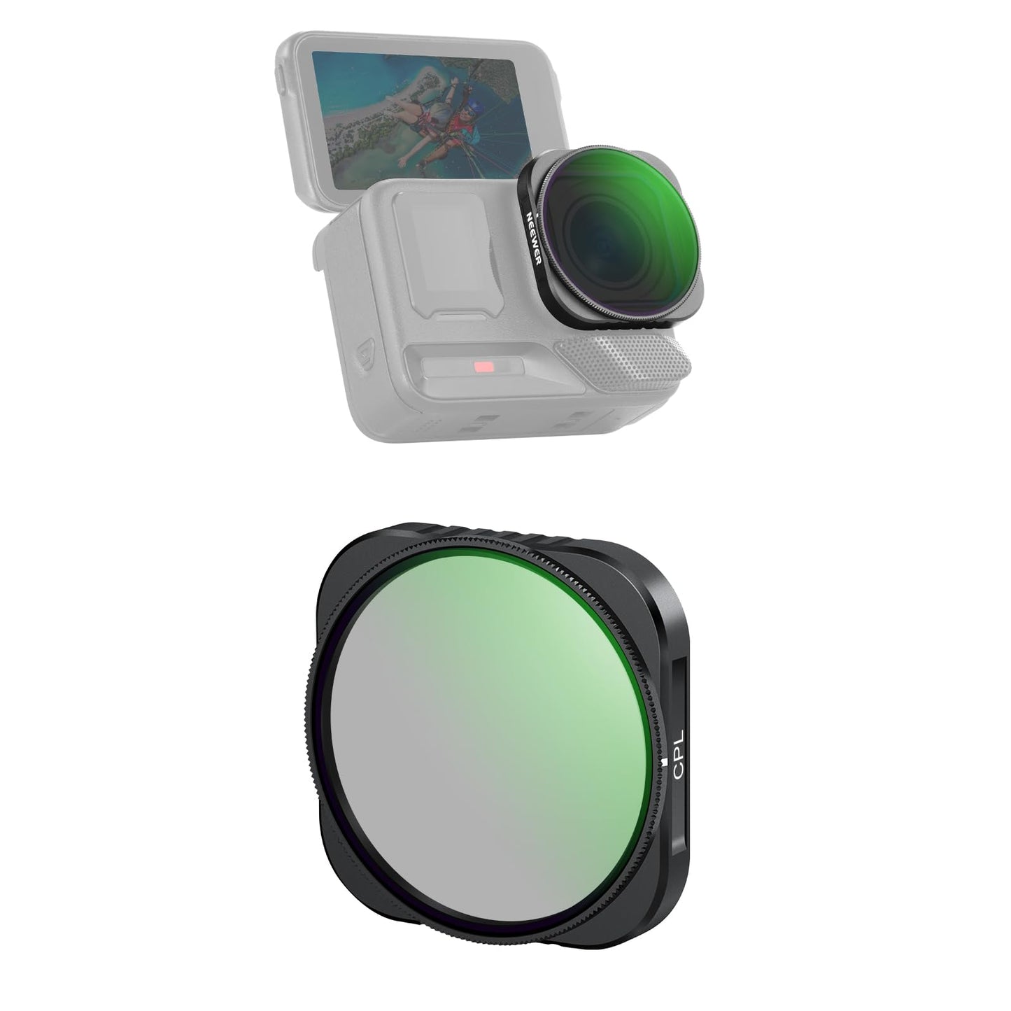NEEWER CPL Filter Compatible with Insta360 Ace Pro Insta 360 Ace Pro 2, Action Camera Lens Filter Accessories, NOT Compatible wi