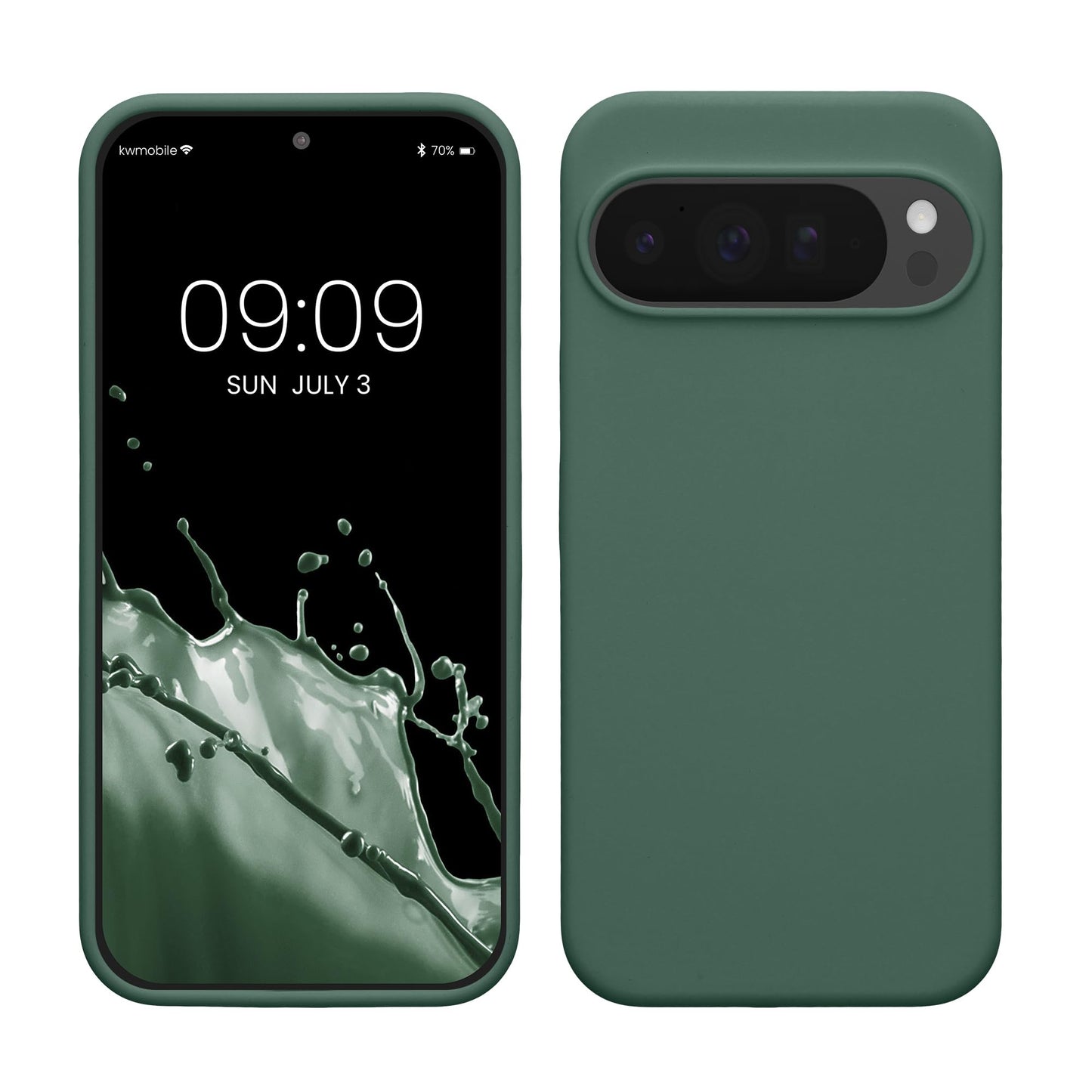 kwmobile Case Compatible with Google Pixel 10 Pro XL Case - TPU Silicone Phone Cover with Soft Finish - Forest Green