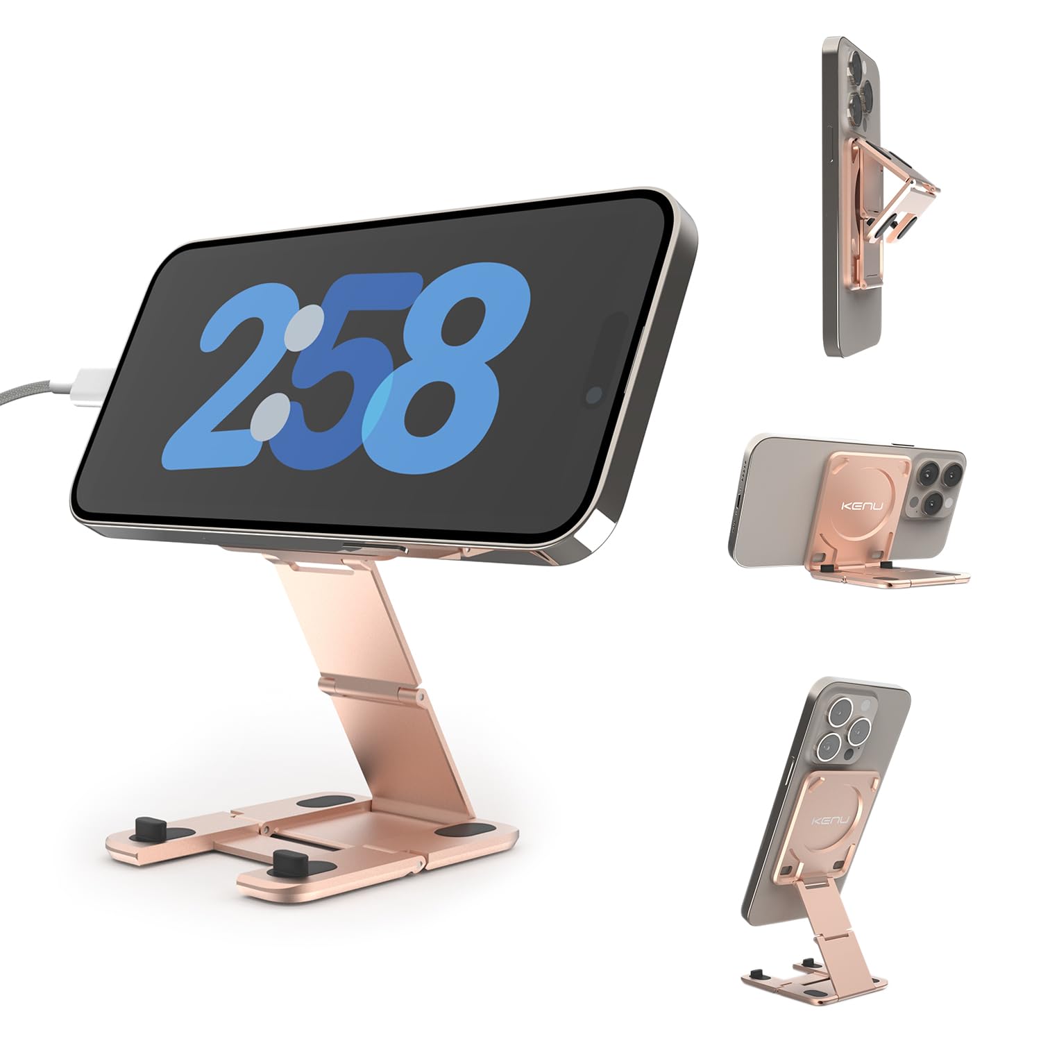 Kenu Stance+ 10-in-1 MagSafe Super Gadget, Magnetic Tripod Stand, Car Ventilation + Dashboard + CD Holder, Finger Holder, Aeropl