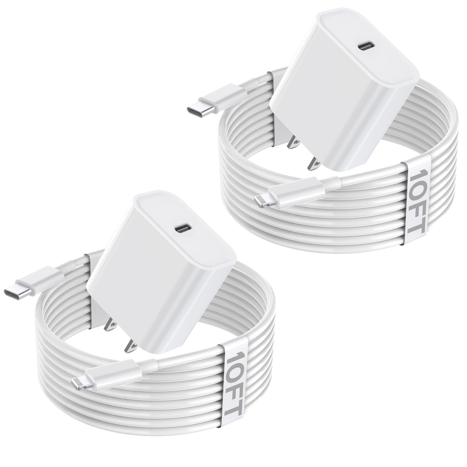 Fast iPhone Charger,i Phone 14 Charger Fast Charging Power Delivery USB C Charger Block Travel Plug with 10Feet Extra Long USB C