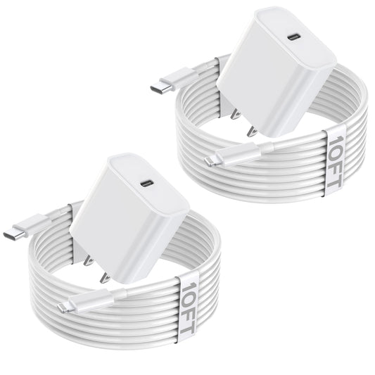 Fast iPhone Charger,i Phone 14 Charger Fast Charging Power Delivery USB C Charger Block Travel Plug with 10Feet Extra Long USB C