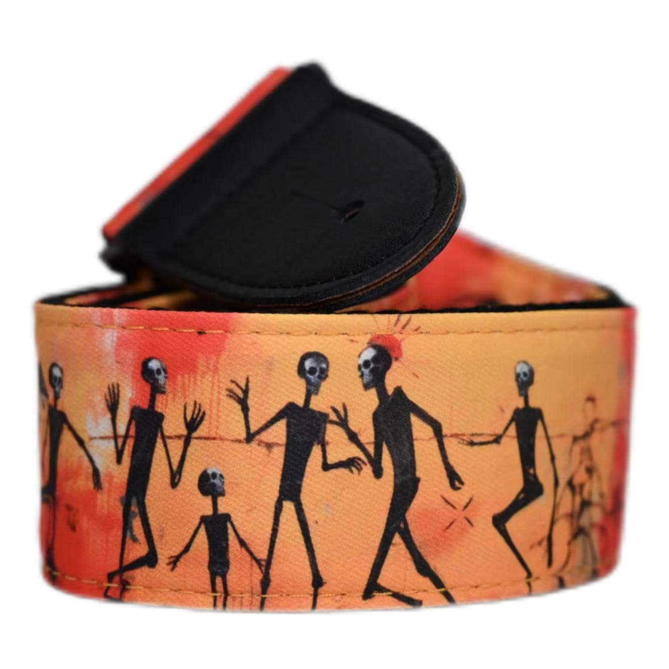 Morto Jacquard Padded Guitar Strap - Comfortable Shoulder Support, Adjustable Locking System for Electric, Acoustic, Bass Guitar