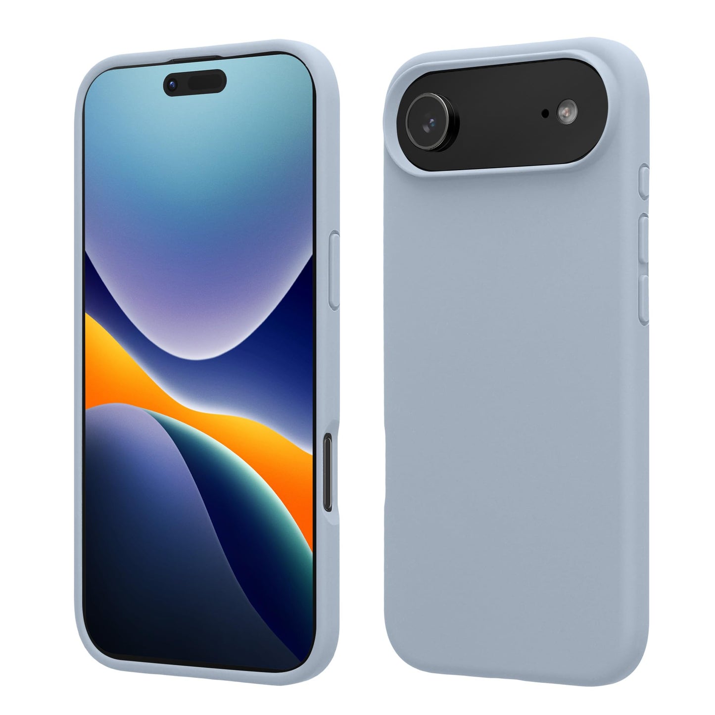 kwmobile Case Compatible with Apple iPhone Air Case - TPU Silicone Phone Cover with Soft Finish - Light Blue Matte