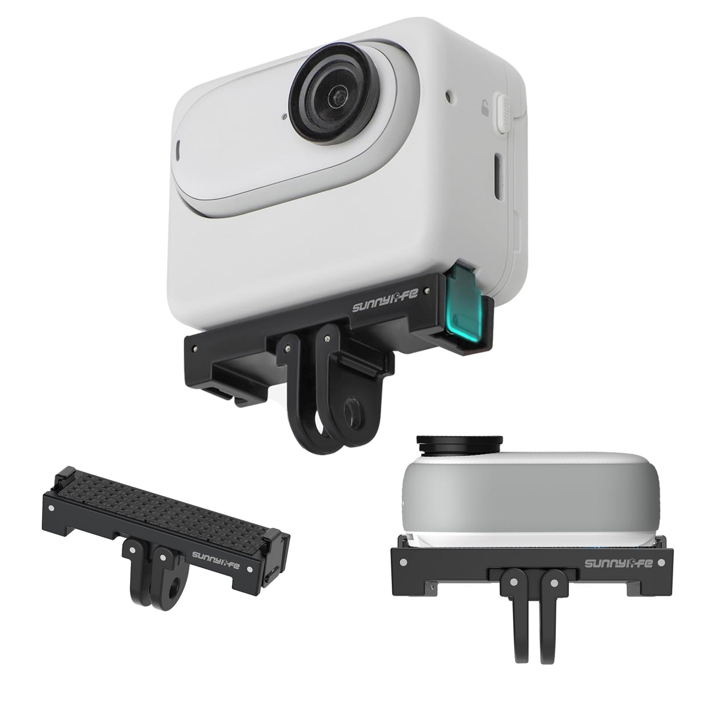 Sinyutia Magnetic Quick-Release Mount for Insta 360 Go 3s Accessories - Aluminum Alloy Camera Mount Adapter with 1/4 Threaded Po