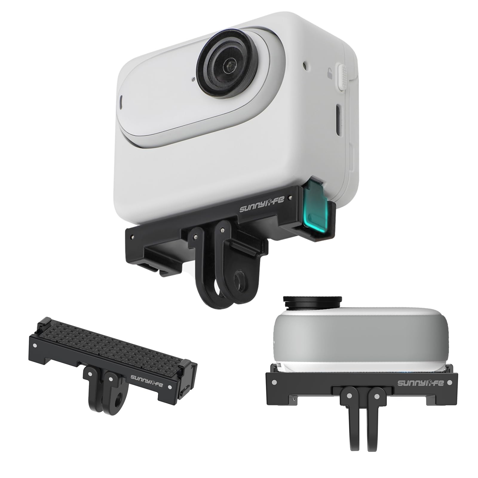 Sinyutia Magnetic Quick-Release Mount for Insta 360 Go 3s Accessories - Aluminum Alloy Camera Mount Adapter with 1/4 Threaded Po