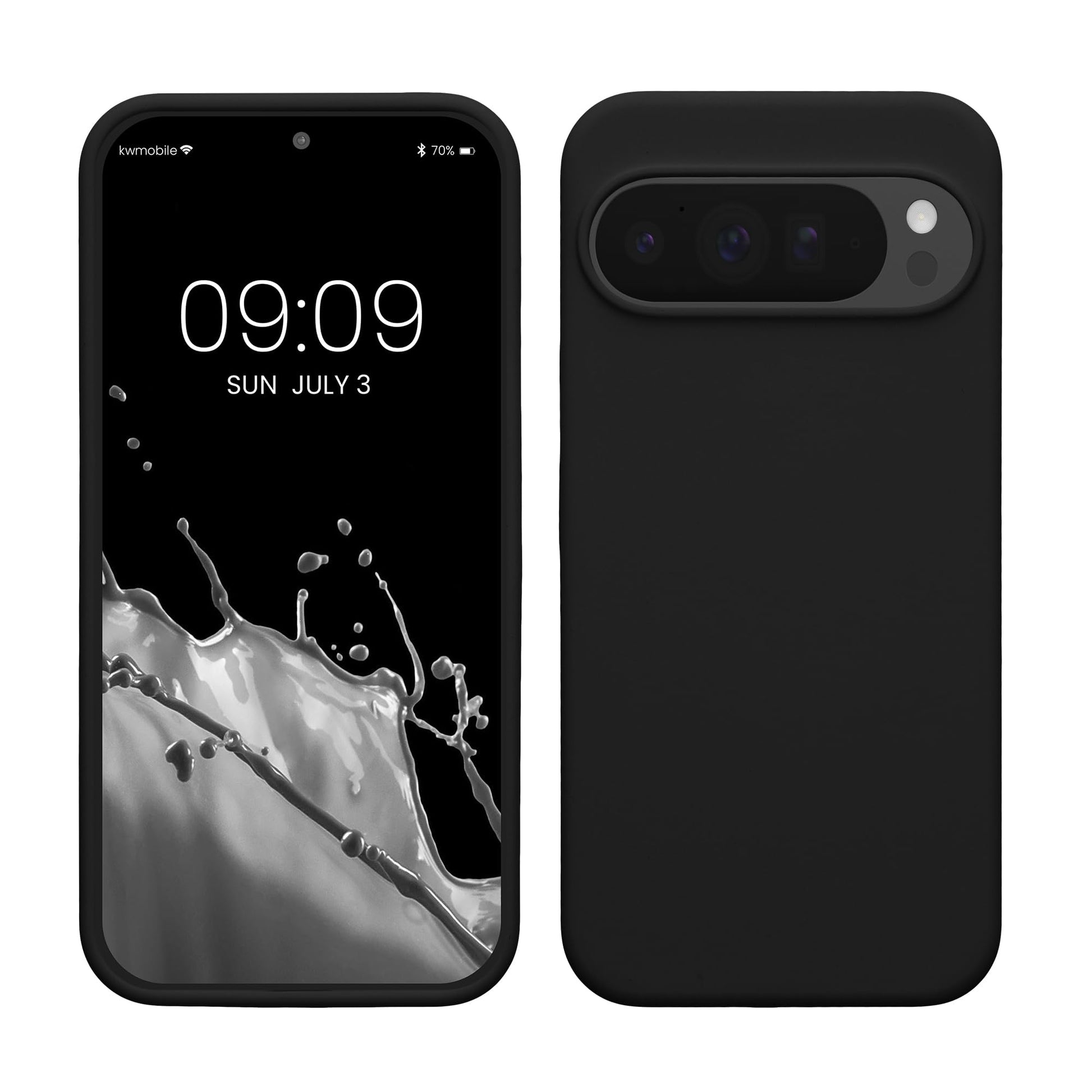 kwmobile Case Compatible with Google Pixel 10 Pro XL Case - TPU Silicone Phone Cover with Soft Finish - Black