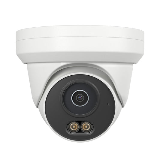 UNILOOK 4MP PoE Camera, Turret Security PoE IP Camera Outdoor Indoor Wired, Smart Dual Light Color Night Vision, Human Motion De